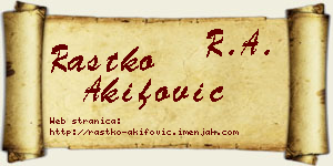 Rastko Akifović vizit kartica